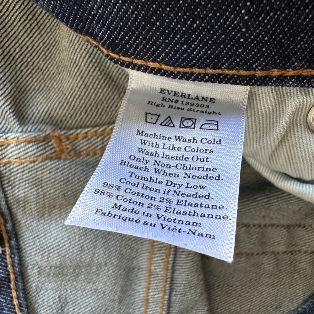 Everlane ankle jeans. High rise straight. - Picture 3 of 6